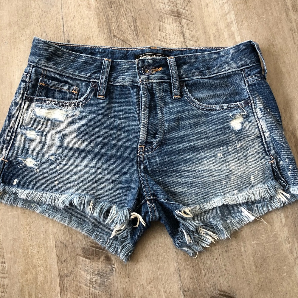 Abercrombie and Finch Distressed Jean Shorts